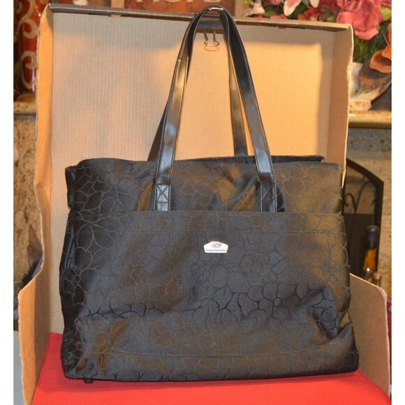Gloria Vanderbilt Tote Bag Mobile Office Beach Shopping Bag Lots of Pockets! - Picture 1 of 7